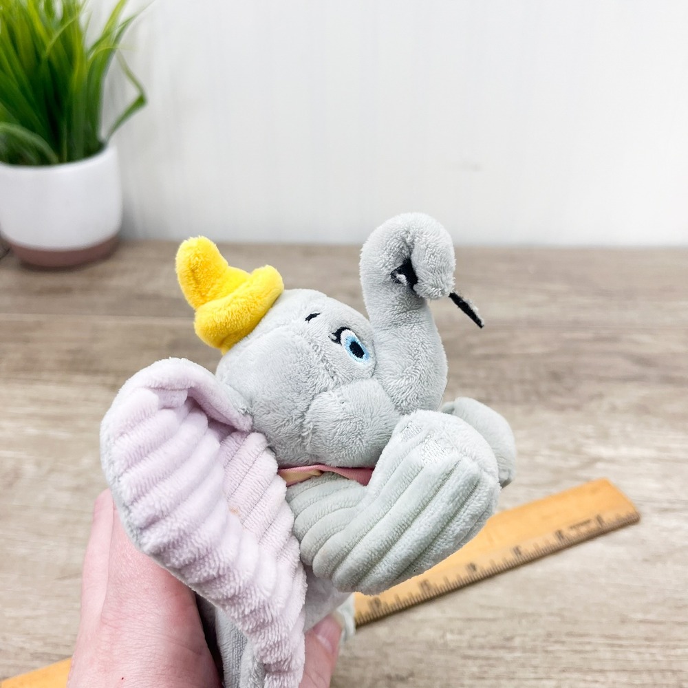 Disney Scentsy Buddy Clip Dumbo Elephant Plush Backpack Clip Gray Yellow Hat - Picture 4 of 14